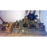 A quantity of pulley motors & lathes/jigs