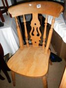 A beech wood kitchen chair