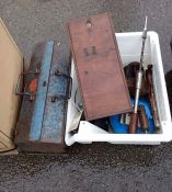 A quantity of tools boxes etc.