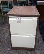 A 2 drawer filing cabinet