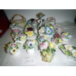 A selection of porcelain posies including Royal Doulton etc.