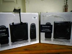 2 boxed 2.1 wireless speaker systems