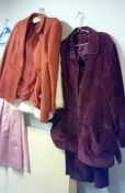 A suede effect jacket (size 18) & 1 other jacket & skirt (size 16)