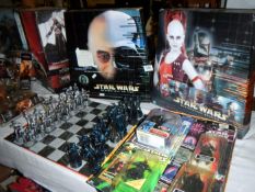 2 limited edition deluxe Star Wars collectors figures & chess set etc.