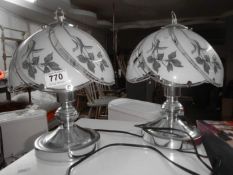 A pair of touch lamps