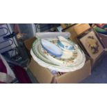 A quantity of miscellaneous pottery including platters etc.