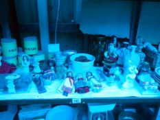 A Quantity of pottery figurines & dolls etc.