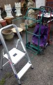 3 trolleys & a step ladder