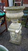 A garden urn