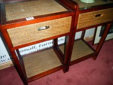 A pair of bedsides