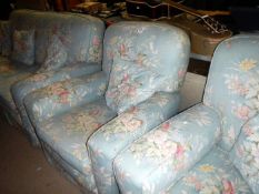 A 3 seater settee & 2 armchairs