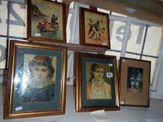 5 various framed & glazed prints