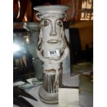 A comical studio pottery vase