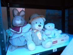 A quantity of soft toys