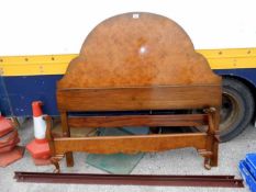 A fine walnut bedstead