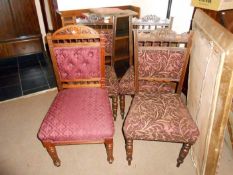 4 Edwardian dining chairs