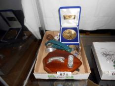 A quantity of watches & golf medal etc.