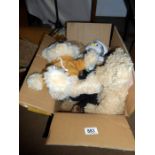 A box of soft toys