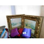 Two ornate gilt framed pictures