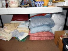 A large quantity of bedding
