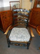 A ladies 'Lancashire ladderback' carver chair