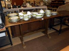 An oak kitchen table