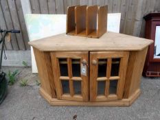 A pine corner TV cabinet etc