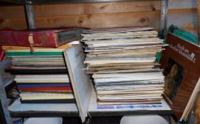 A quantity of LPs and 78s