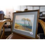 A framed/glazed watercolour Nidderdale signed