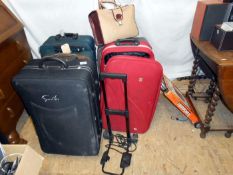 A large quantity of suitcases