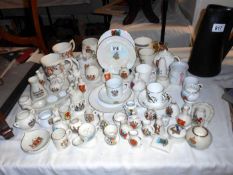 A large quantity of crested ware