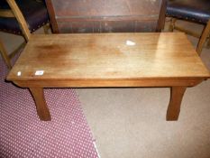 An oak Arts and Crafts style coffee table