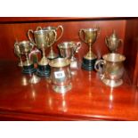 A quantity of trophies etc