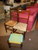 2 bedroom chairs & a stool