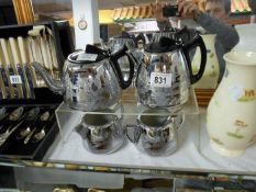 A 4 piece Swan 'Cromolin' tea & coffee service