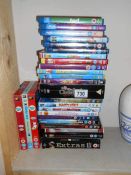 A quantity of Blu-Rays including Ted and DVDs including Disney, Family Guy, box sets etc