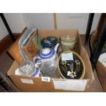 A box of pottery, china etc