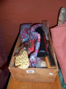 A box of miscellaneous including purses