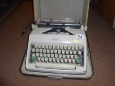 A cased typewriter