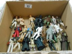 A collection of Star Wars action figures