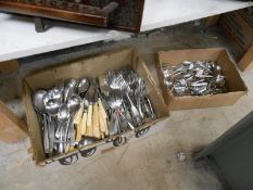 2 boxes of cutlery including Nevada silver, & Viners stainless steel etc.