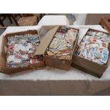 3 boxes of various stamps