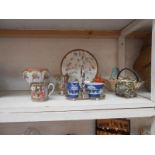 8 items of old china including Wedgwood, Royal Bayreuth, Crown Ducal & Japanese ware etc.