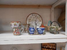 8 items of old china including Wedgwood, Royal Bayreuth, Crown Ducal & Japanese ware etc.