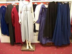 A quantity of Medieval 15th - 17th century re-enactment clothing including cloaks