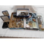 A quantity of costume jewellery (2 trays)