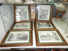 A set of 6 Lincoln framed & glazed prints by P.