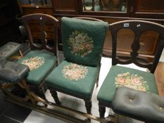 3 Edwardian dining chairs