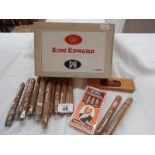 A part box of King Edward cigars (approximately 13),