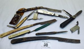 A quantity of penknives including Ruston Bucyrus etc.